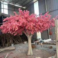 Simulasi Pemandangan Pohon Sakura FRP Berkualitas Tinggi untuk Pajangan Jendela Komersial Skala Besar, Restoran
