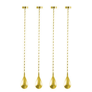 ช้อนผสมสแตนเลส18/8 12นิ้วแบบเกลียวมอร์ฟีนดีไซน์สำหรับบาร์เทนเดอร์วิสกี้ค็อกเทลเชคเกอร์ช้อนบาร์เครื่องมือ - Product Image 4