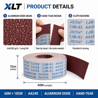Rouleau de toile abrasive déchirable haute performance pour ponçage manuel, oxyde d'aluminium JB-5, pour le ponçage du bois et du métal, OEM