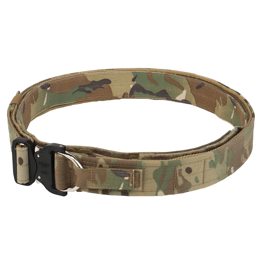 Wosport G-hook Ceinture à boucle en métal Cordura MOLLE Ceinture avec ceinture intérieure pour un usage quotidien et un sport de plein air