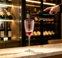 Verres à vin en cristal sans plomb à pétales dégradés élégants, rayures verticales vintage, parfaits pour les mariages, les fêtes et les bars à domicile