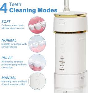 Irrigador Bucal Eléctrico Portátil de 180 ml, Hilo Dental Ajustable para Dientes/Brackets, Limpiador Dental con Batería - Product Image 2
