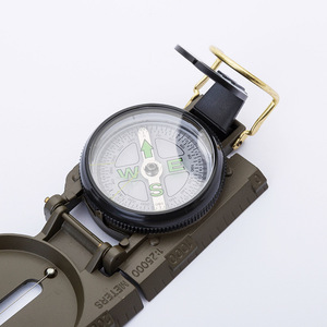 Olive Drab Accurate Waterproof Hand Held Lensatic <strong>Compass</strong> with Pouch for Hiking Camping <strong>Navigation</strong> Survival Orienteering - Product Image 3