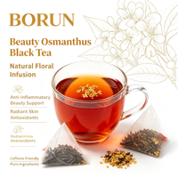 OEM ODM Thé noir à l'Osmanthus 90g 3x30 sachets par paquet Osmanthus comestible Anti-inflammatoire Beauté Nourrit la peau Origine Anhui Chaud/Froid