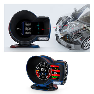 Multi função Auto calibre F8 Automotive HUD Head Up Display Carro Velocímetro OBD2 + GPS Gauge hud - Product Image 1