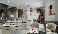 Meubles de magasin de cosmétiques sur mesure, présentoirs de luxe pour soins de la peau, design de boutique de beauté pour centre commercial et salle d'exposition