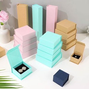 Manufacturer Luxury High Quality <b>Book</b> Shaped Magnetic Jewelry <b>Boxes</b> for Earrings Necklaces Rings Bracelets with Customized Logo - Product Image 1