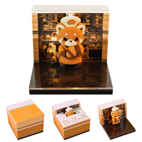 Calendrier 3D 2027, design raton laveur, bloc-notes en papier découpé au laser avec lumières, papeterie amusante sur le thème des animaux, cadeau d'affaires