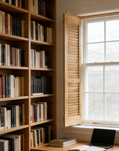 Porte de grange en bois massif style ferme, avec volet coupe-vent, pour décoration intérieure de salle de bain, design minimaliste, finition élégante - Product Image 1