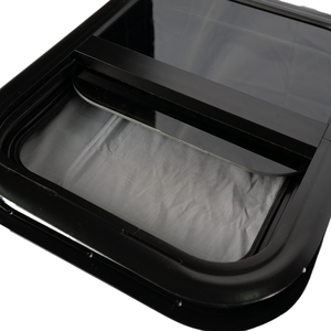 Ventanas de aluminio para caravanas, ventanas correderas verticales para <span class=keywords><strong>autocaravanas</strong></span>, ventanas negras para vehículos recreativos - Product Image 4