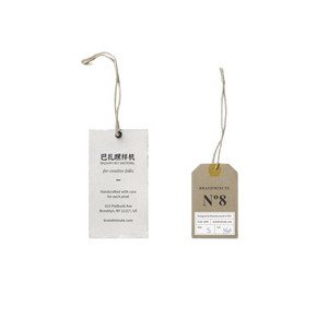 Étiquettes personnalisées écologiques pour vêtements avec estampage à chaud argenté, étiquettes suspendues pour vêtements, jouets, chaussures et sacs, étiquettes <span class=keywords><strong>en</strong></span> papier épais - Product Image 3
