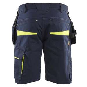 BLAKLADER - 149413308633C48 Pantalones cortos de servicio con bolsillos para clavos Azul marino oscuro/Amarillo Hi-vis-EAN 7330509920695 ROPA DE TRABAJO DE 2017 - Product Image 2