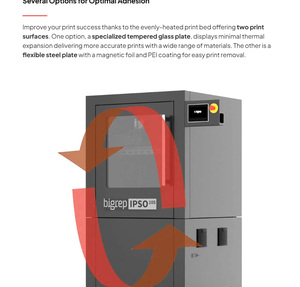 Nouvelle imprimante 3D industrielle Antinsky BigRep IPSO 105, volume d'impression 400*600*440mm, capacité de production de 105 litres, outillage de production plus fiable - Product Image 6