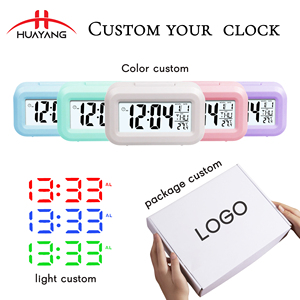 Reloj despertador Digital <span class=keywords><strong>LCD</strong></span> 12/24 modo luz nocturna fecha Pantalla de temperatura reloj despertador electrónico para estudiantes escolares - Product Image 2