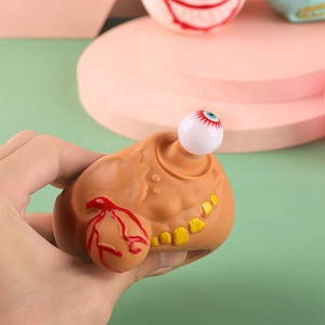 Juguete Sensorial Antiestrés de Calavera Espeluznante de Halloween con Ojos Saltones, Juguete Blando para Aliviar el Estrés, Regalo de Broma para Festivales, para Apretar - Product Image 6