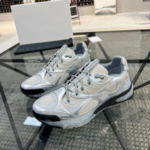 Baskets de luxe en cuir véritable blanc de créateur, haute qualité, respirantes, pour la marche en extérieur, chaussures de sport à lacets, tendance mode - Product Image 1