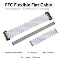Câble plat FFC FPC personnalisé avec connecteur IDC, câble plat flexible pour équipement électronique OEM ODM