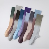 Chaussettes de compression montantes en nylon à séchage rapide, personnalisées, tie-dye, pour le cyclisme, avec élastique de maintien de la voûte plantaire et de la cheville, pour femmes
