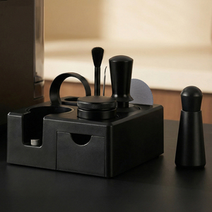 Kit d'accessoires pour expresso 9 pièces : Ensemble d'outils de tassage de <span class=keywords><strong>café</strong></span> avec outil WDT, station de tassage, entonnoir doseur, tamper <span class=keywords><strong>à</strong></span> filtre, kit latte art - Product Image 1