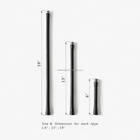Tube à col de cygne flexible pour casques Microphone Boom et tube de lumière de lecture Alliage de zinc et de laiton Finition galvanisée