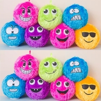 Ballon gonflable moelleux de 23 cm en forme de monstre et ballon en PVC duveteux de 30 cm avec design visage mignon