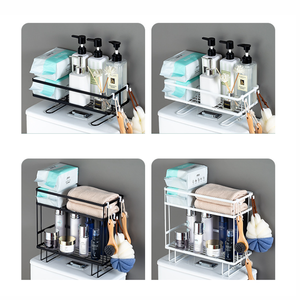 Organizador de Baño de 2 Niveles, Fácil de Instalar, Sin Necesidad de Taladrar ni Atornillar, Almacenamiento para Baño - Product Image 6