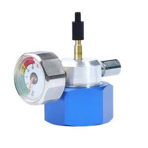 Adaptador de aluminio para uso de llenado de propano de <span class=keywords><strong>gas</strong></span> verde con medidores de presión de tanque de camping para accesorios de Paintball - Product Image 1