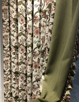 Tissu en coton et polyester, chenille jacquard à motifs floraux vintage, idéal pour les rideaux, les housses de canapé et les coussins