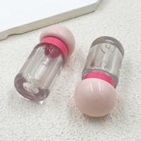 Tube de gloss à lèvres en forme de champignon 5g, flacon liquide de contouring vide, design transparent, flacon en plastique, matériau d'emballage