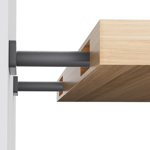 Support mural flottant en acier au carbone en forme de T pour planches de bois, quincaillerie dissimulée pour étagères - Product Image 2