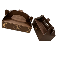 Boîte à pâtisserie effet dorure à chaud, boîte en carton doré, boîte cadeau haut de gamme, emballage en carton doré pour friandises avec poignée