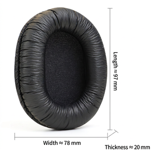 Coussinets d'oreille en cuir froissé effet peau de grenouille pour Sony MDR-7506 MDR-V6 MDR-CD900ST, coussinets de remplacement à texture originale - Product Image 4