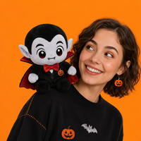 Peluche Mascotte Diable d'Halloween Personnalisée à Porter sur l'Épaule, Adorable Poupée en Peluche pour les Événements de Bonbons ou Farces