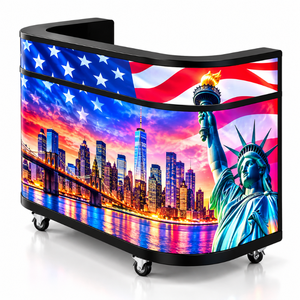 เคาน์เตอร์แสดงผล LED แบบพกพา – เคาน์เตอร์ LED โปรโมชั่นแบบยืดหยุ่น 3 ด้าน มุมมองกว้าง สำหรับงานแสดงสินค้า งานอีเว้นท์ ร้านค้าปลีก และแบรนด์ - Product Image 1