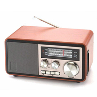 Eletree Ns-8093Bt NS 8093bt NNS Radio rétro multibande AM FM SW avec haut-parleur intégré et boîtier en bois