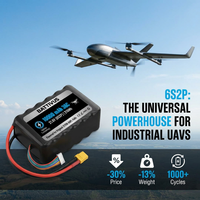 Pack de batteries industrielles pour drones 6S2P 10Ah 21.6V INR 21700 sans balais 100A pour VTOL, cartographie, inspection de lignes électriques, longue autonomie, personnalisable OEM