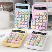 2024 enfants colorés belle base étudiant bureau 10 grands écrans numériques clavier mécanique calculatrice de bureau