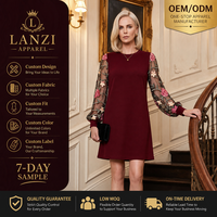 Robe sur mesure longueur genou pour invitée de mariage, mère de la mariée, soirée, cocktail, banquet, gala, dîner, croisière, marque privée