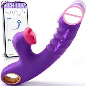 Vibrateur Lapin Point G avec Fonction de Poussée APP, Jouet Sexuel pour Femme, Jouet Sexuel pour Couples, Jouet Sexuel Féminin, Vibrateur Lèche-Cœur - Product Image 1
