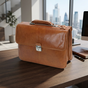 ADORA - Maletín para Portátil de Cuero Genuino Color Marrón, de la Mejor Calidad, Ecológico, Duradero y Personalizable, para Negocios, Conferencias, Oficina - Product Image 3