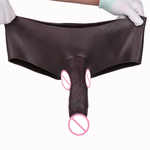 Pantalon à godemichet creux noir en silicone pour homme, manchon de pénis réutilisable, extenseur de pénis, outils de travestissement pour hommes transgenres - Product Image 5