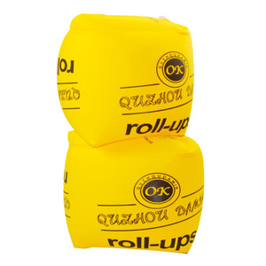 <b>Roll</b>-Up Inflatable Swimming Armband Yellow Round <b>PVC</b> 40x20cm For Kids And Adults - Product Image 1