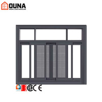 Ventana Corredera de Aluminio OUNA con Doble Vidrio Templado y Mosquitera, Aislamiento Térmico, Insonorización, Certificación CE AS2047 NFRC para Casa o Apartamento