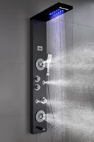 Ensembles de douche Offre Spéciale salle de bain mural en acier inoxydable Massage Corps Jets LED affichage numérique 6 fonctions panneau de douche intelligent