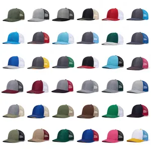 Düz erkek beyzbol kapaklar nefes örgü Snapback kapatma ile kamyon şoförü şapkaları boş 6 Panel özel Logo Richardson 112 Gorras