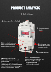 Válvula proporcional eléctrica tipo SMC <span class=keywords><strong>ITV</strong></span> para maquinaria de aire/gas Pantalla digital de alta definición Regulación de presión precisa - Product Image 6