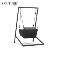 Couture meubles d'extérieur en rotin de haute qualité, chaise pivotante de jardin, mobilier d'extérieur, balançoire de Patio rembourrée