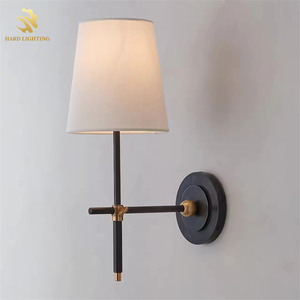 Lámpara de pared LED de cobre de nuevo diseño, estilo americano, pantalla de tela con personalidad creativa de lujo moderna para dormitorio - Product Image 5