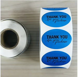 Adesivi Rotondi Dorati Personalizzabili Lucidi Impermeabili 'Grazie' Sigilli Permanenti <span class=keywords><strong>per</strong></span> Artigianato - Product Image 2
