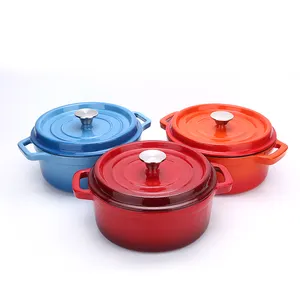 Stoviglie pentola classica per zuppa Logo personalizzato casseruola per forno olandese in ghisa smaltata